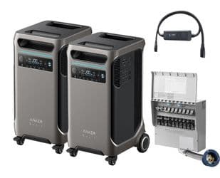 2x Anker SOLIX F3800 12 kW Double Power Hub Home Backup Kit