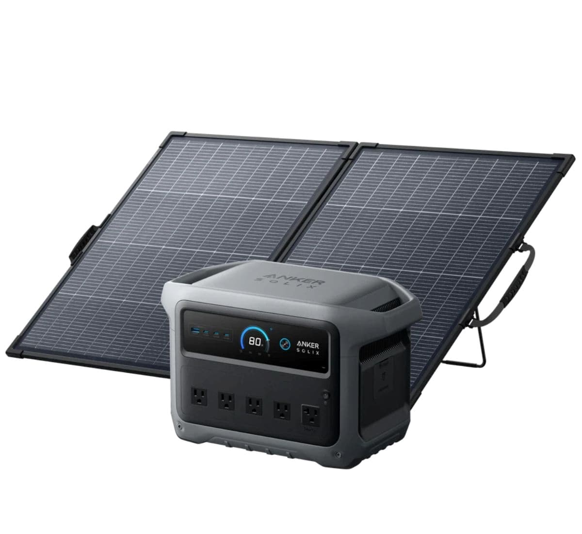 Anker SOLIX C1000 Gen2 Portable Solar Generator with PS200 Bifacial Portable Solar Panel