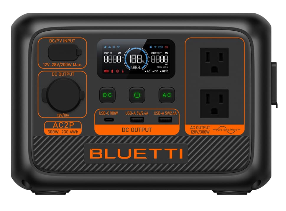 Bluetti AC2P Portable Power Station - 300W - 230Wh