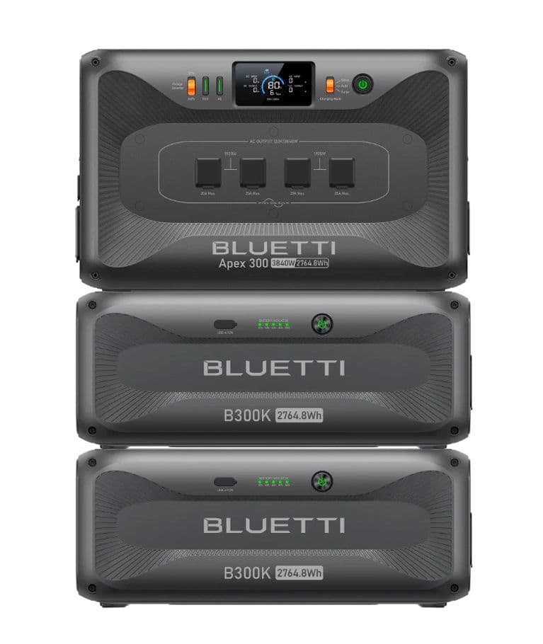Bluetti Apex 300 Portable Power Station with 2xB300K Expansion Battery