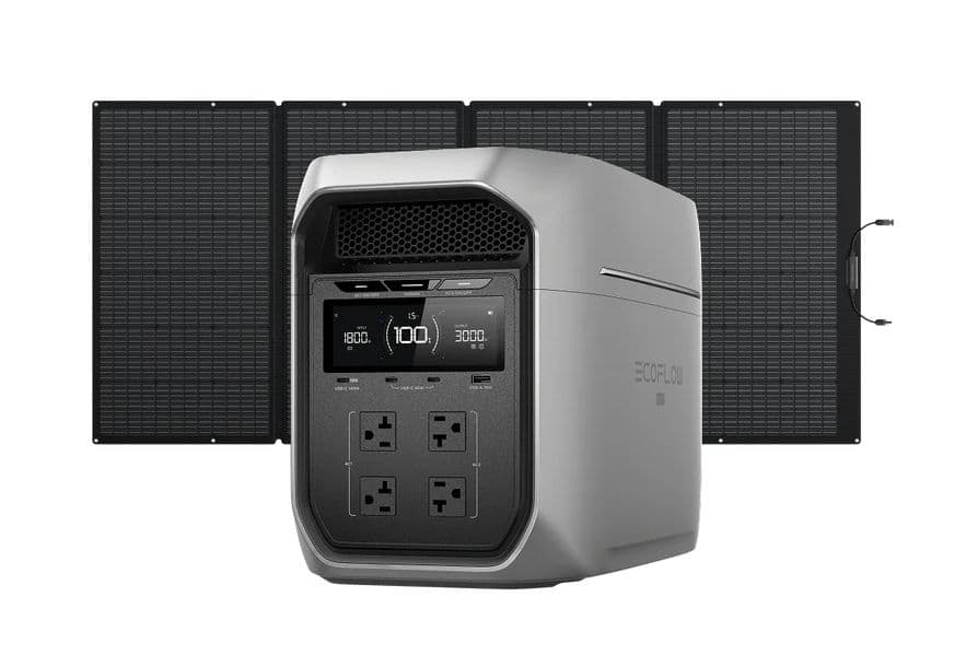 EcoFlow Delta 3 Max Plus Portable Solar Generator - With 400W Foldable Solar Panel