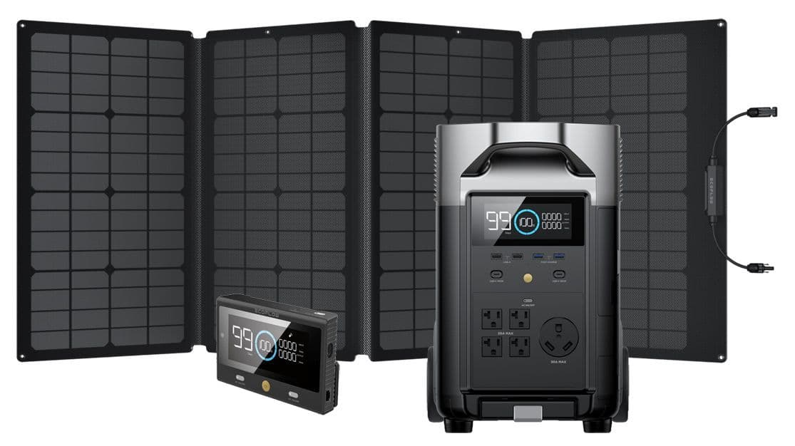 Ecoflow Delta Pro with Free 160W Solar Panel and Remote Control - Special Bundle