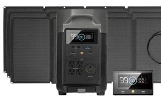 EcoFlow Delta Pro Portable Solar Generator Kit - With 480 Watts of Solar and Free Remote Control