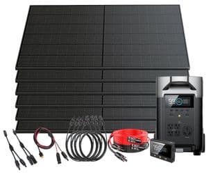 EcoFlow Delta Pro Max Input Solar Generator Kit - With 2400 Watts of Solar