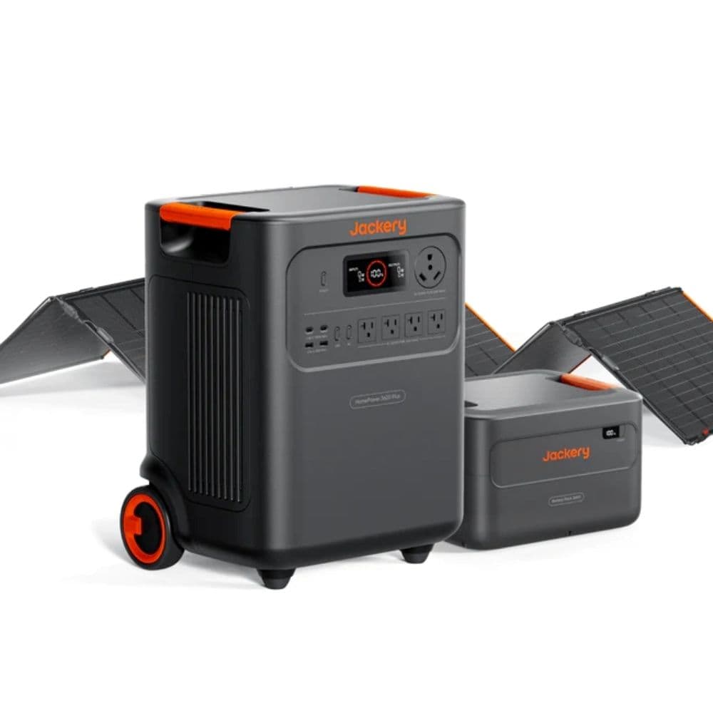 Jackery HomePower 3600 Plus Solar Generator Kit with Expansion Battery - Includes the Jackery SolarSaga 500X Solar Panel