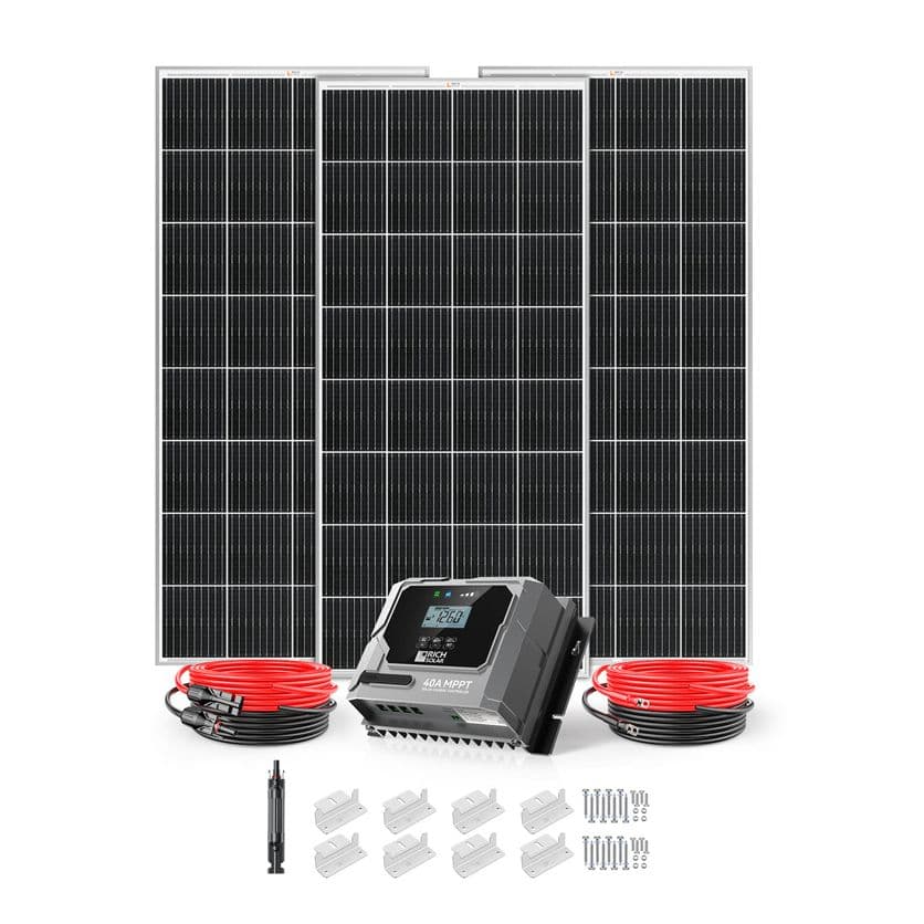 Rich Solar 600 Watt Solar Kit with New 40A MPPT Charge Controller