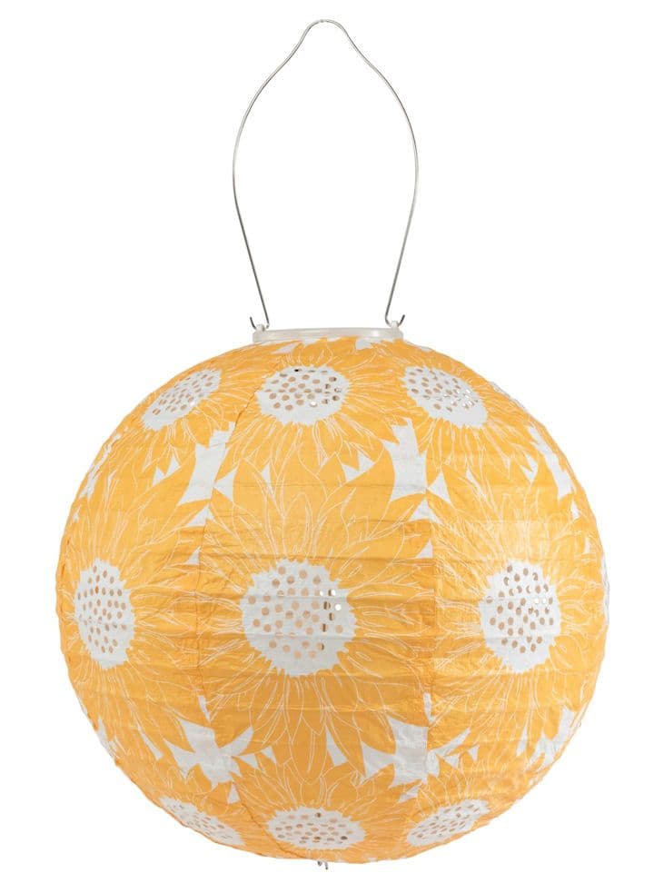Soji Stella - Sunflower - 12" Solar Lantern in Marigold