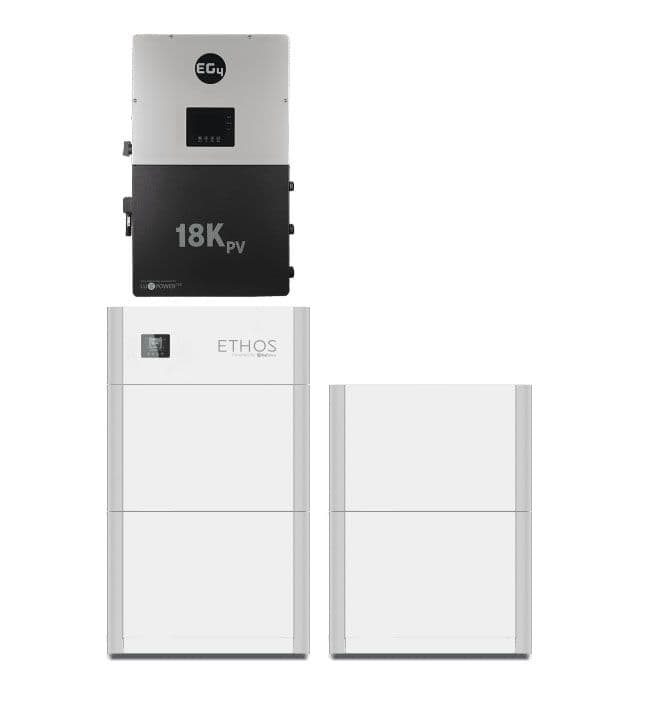 Big Battery 12kW 20.4kWh ETHOS Energy Storage System - EG4 18kPV Hybrid Inverter