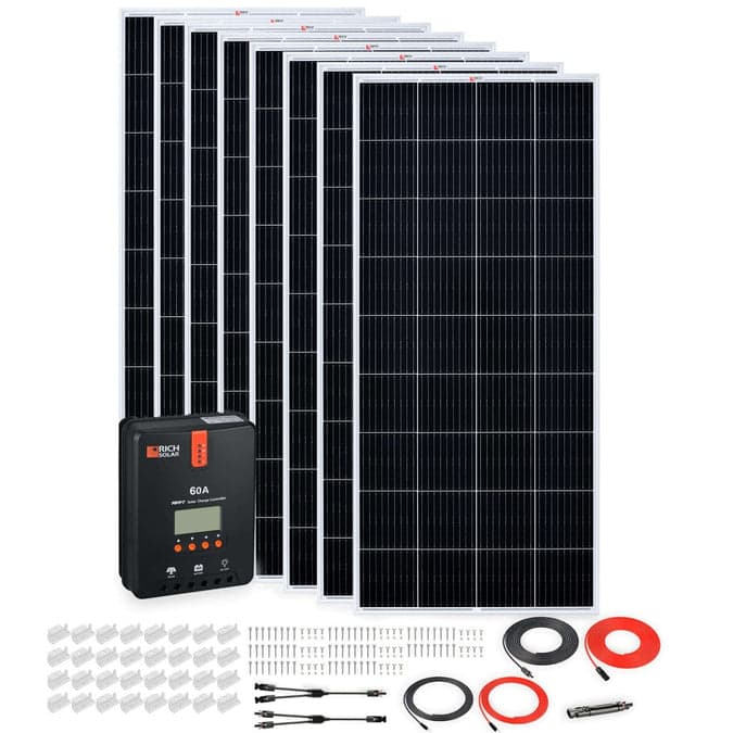Rich Solar 1600 Watt 24V Solar Kit with 60A MPPT Charge Controller