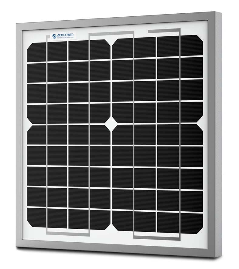 ACO Power 10 Watt Monocrystalline Solar Panel