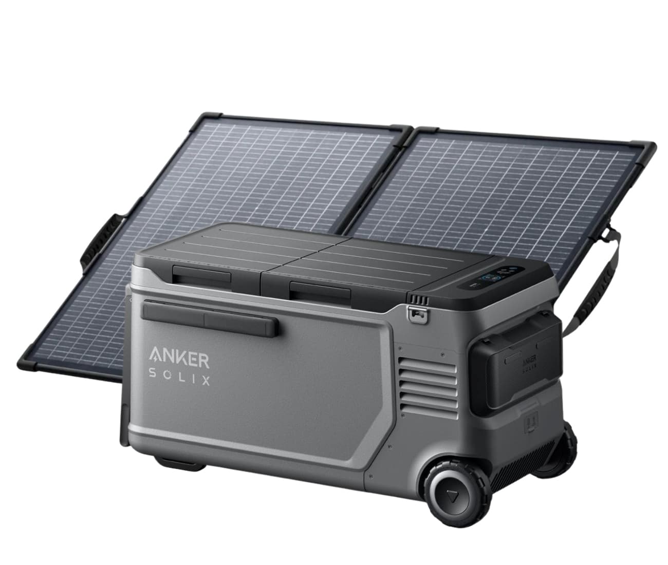 Anker Solix EverFrost 2 Powered Cooler 58L with PS100 Portable Solar Panel