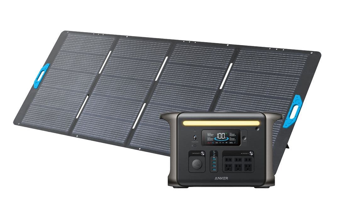 Anker SOLIX F1500 Portable Solar Generator Kit - With Anker 400W Solar Panel