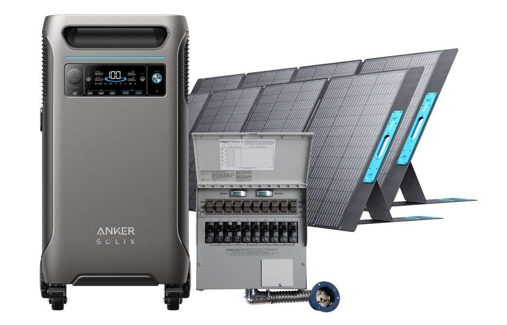 Anker SOLIX F3800 Solar Generator Home Transfer Kit - 3840Wh - With 2x 400W Solar Panels