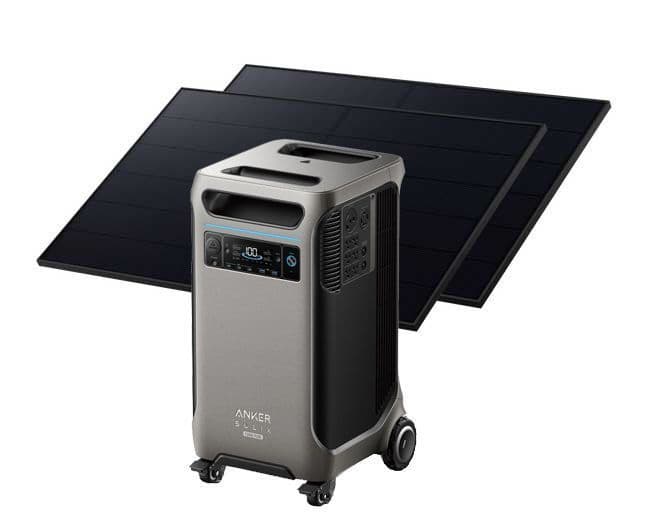 Anker SOLIX F3800 Plus Solar Generator Kit - 3840 Watt Hours - With 2x 440W Rigid Solar Panels
