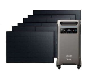 Anker SOLIX F3800 Plus Solar Generator Kit - 3840 Watt Hours - With 6x 440W Rigid Solar Panels