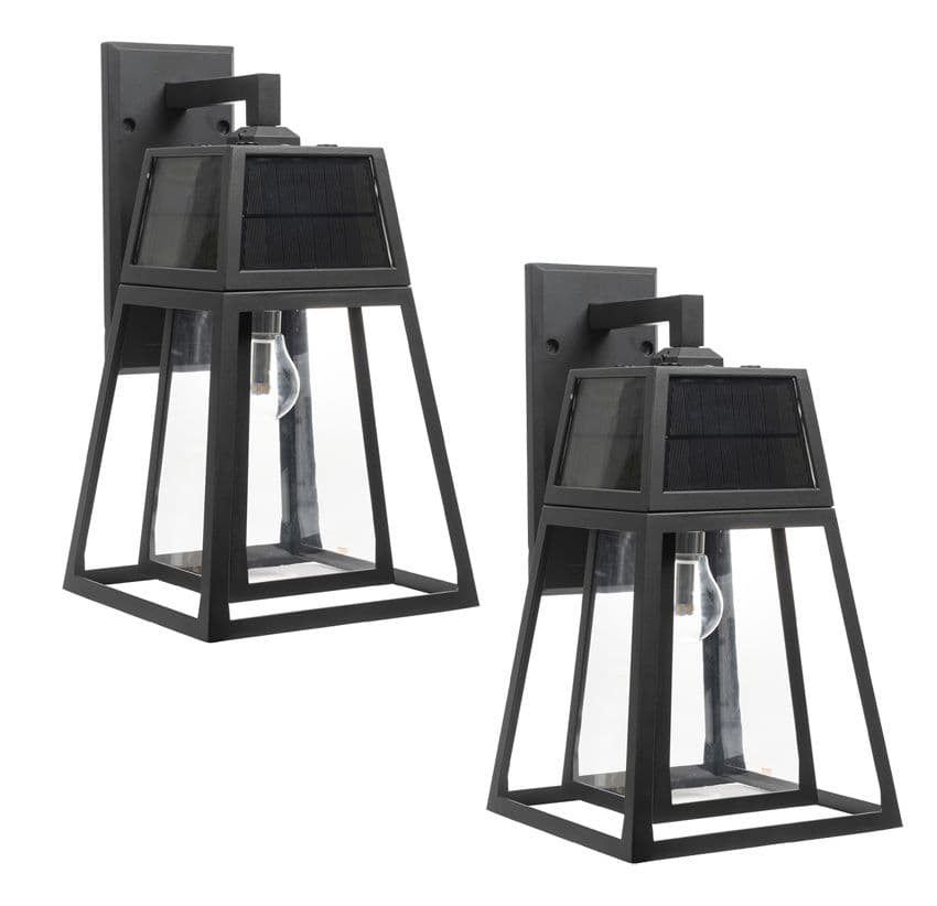 Gama Sonic Aria Solar Wall Light - 2 Pack