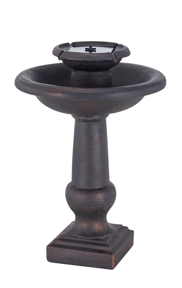 Chatsworth 2 Tier Solar On Demand Fountain with Oiled Bronze Finish