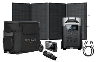 Ecoflow Delta Pro with 400W Solar Panel with Free Pro Bag, Remote Control, EV X-Stream Adapter and MC4 Extension Cable