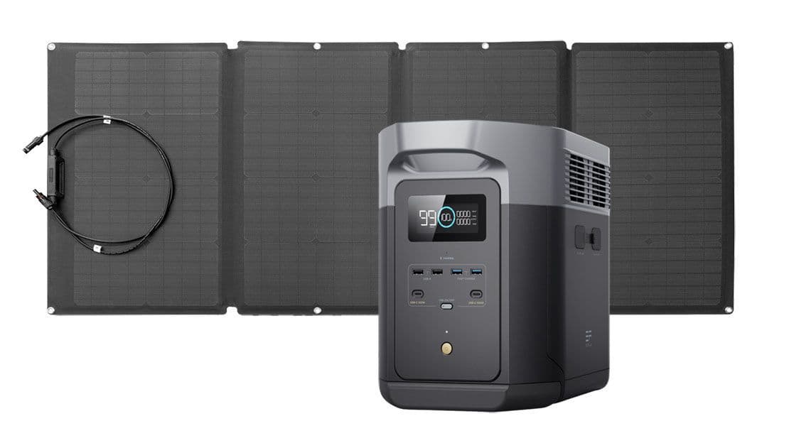 EcoFlow Delta 2 Max Solar Generator - With 160 Watts of Solar