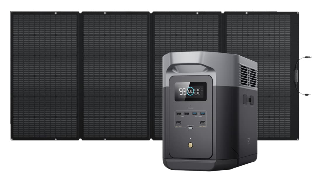 EcoFlow Delta 2 Max Solar Generator - With 400 Watts of Solar