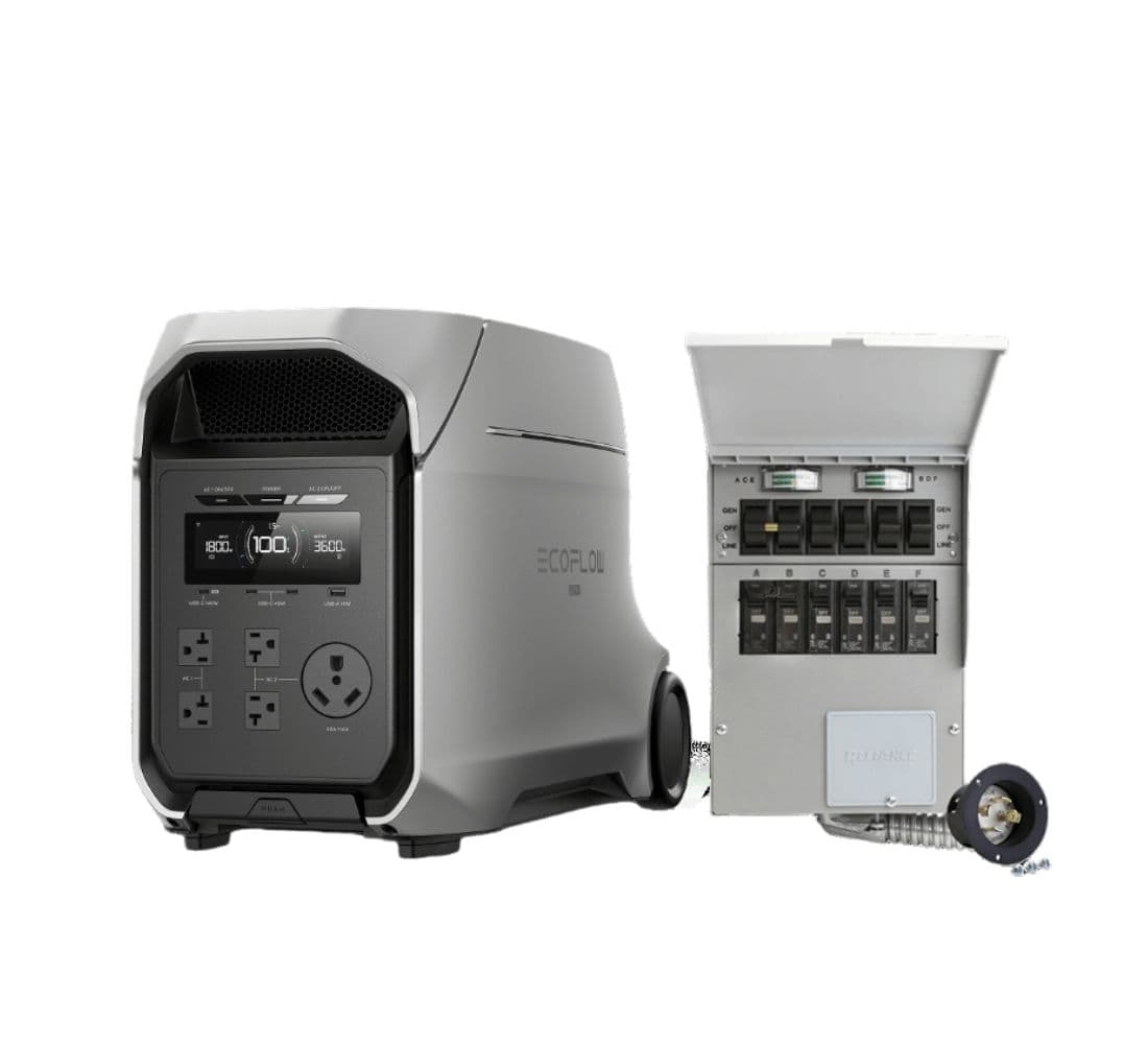 EcoFlow Delta 3 Ultra Plus Portable Powerstation with Manual Transfer Switch Kit