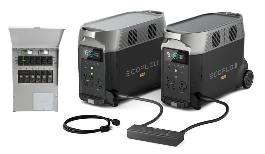 EcoFlow 2x Delta Pro Plus Free Manual Transfer Switch Whole Home Kit