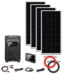 EcoFlow Delta Pro Tetrad Generator Kit - 4 x 200W Monocrystalline Solar Panels