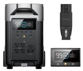EcoFlow Delta Pro Portable Power Station with EV X-Stream Adapter & Remote Control