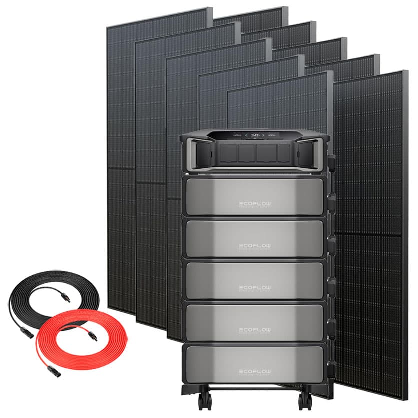 Ecoflow Delta Pro Ultra Powerstation & Battery Expansion - 30.7 kWh storage - with 10x 400W Rigid Solar Panels