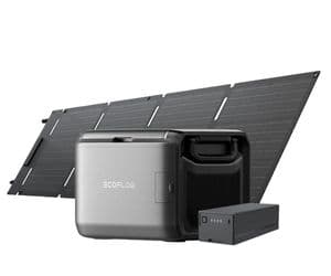 EcoFlow Glacier Classic Portable Fridge Freezer (55L) with Plug-in Battery and 60W Portable Solar Panel