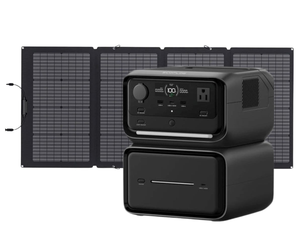 Ecoflow River 3 Max Plus Generator Kit with 220W Bifacial Solar Panel