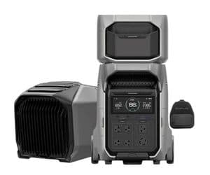 EcoFlow Wave 3 Portable Air Conditioner and Heater with Delta Pro 3 Portable Powerstation and Smart Extra Battery Kit