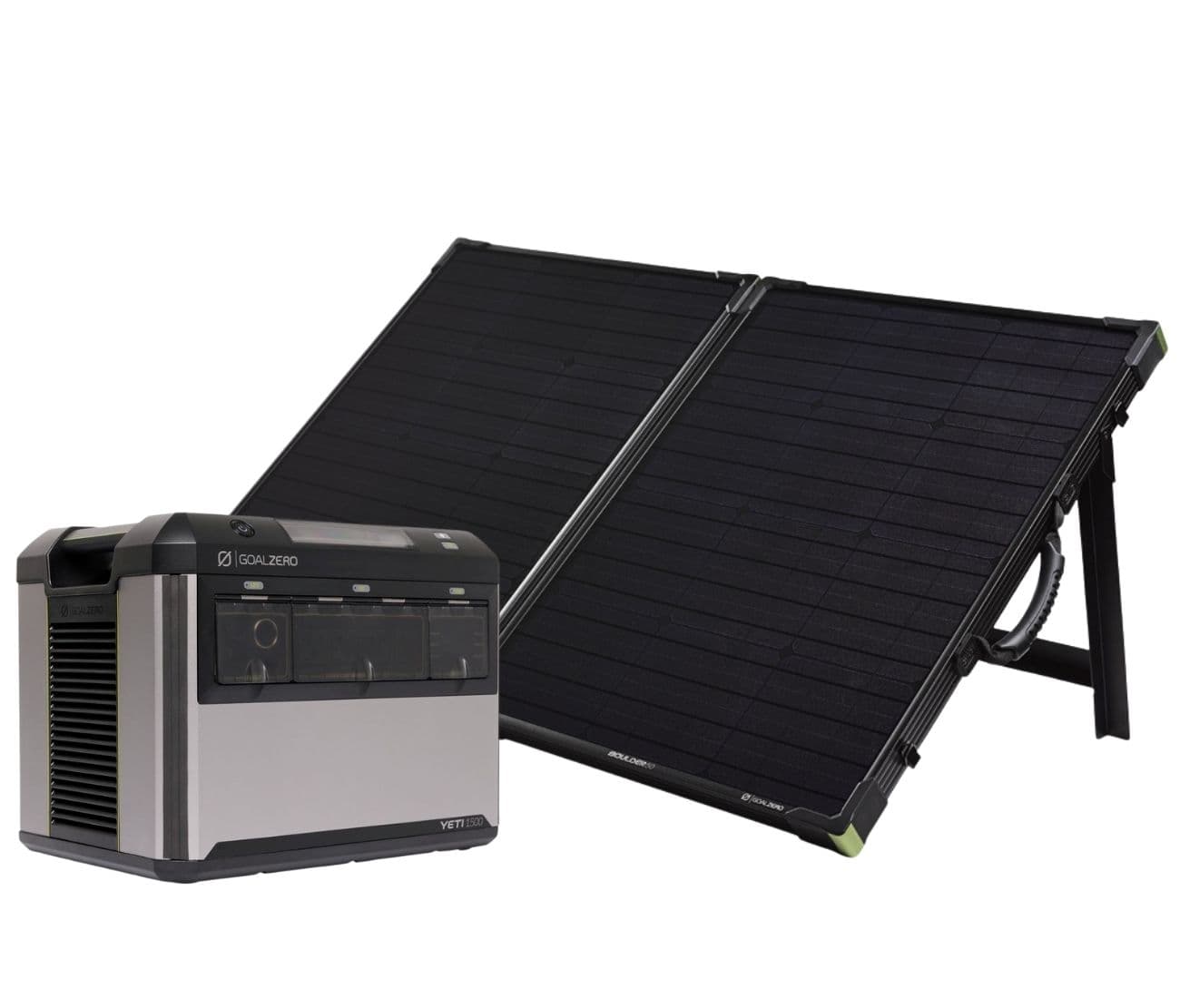 Goal Zero New Yeti 1500 Portable Solar Generator with the Boulder 100 Briefcase 2G Solar Panel