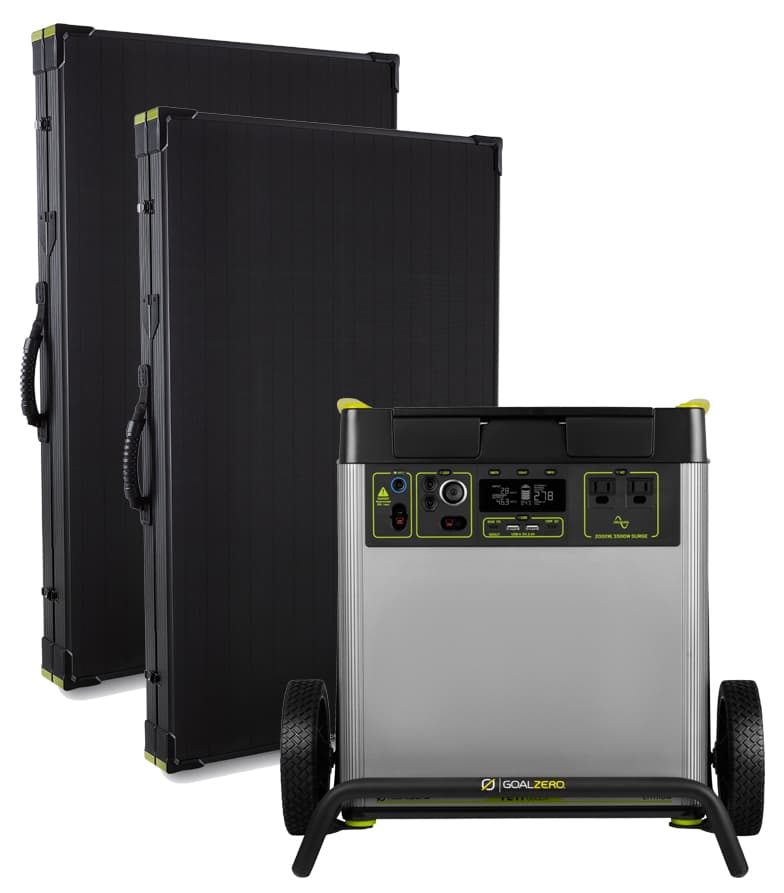 Goal Zero Yeti 6000X Solar Generator Kit with (2) Boulder 200 Briefcase Solar Panels