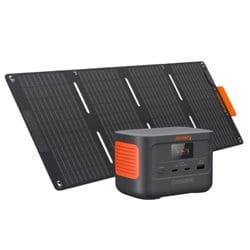 Jackery 100 Plus Solar Generator with SolarSaga 40W Mini Solar Panel