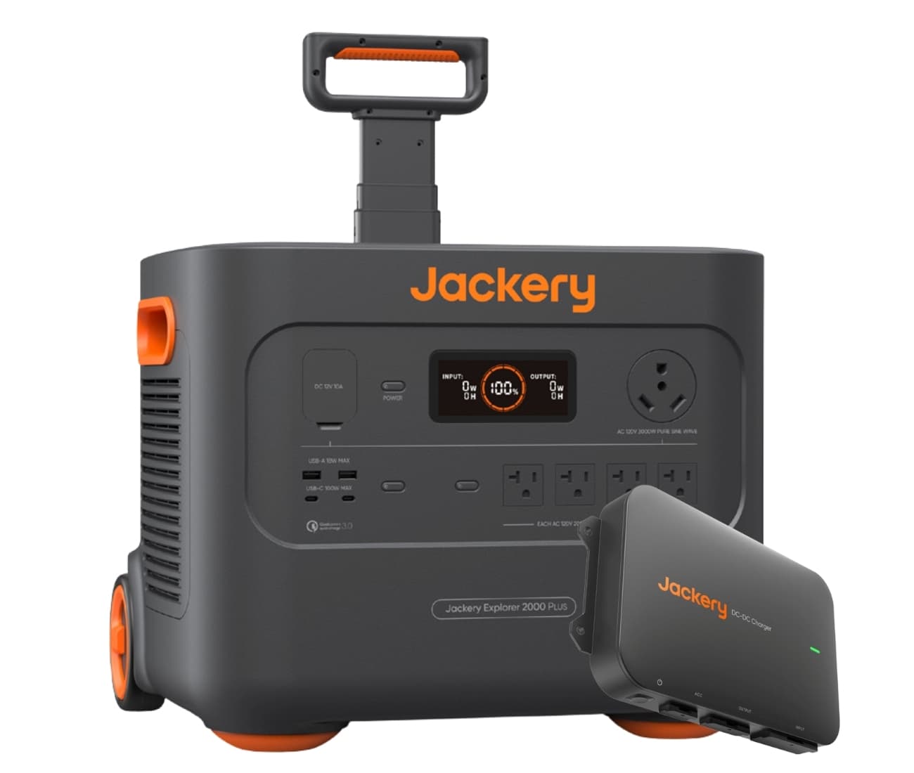 Jackery Explorer 2000 Plus Portable Solar Generator - With DC-DC Alternator Charger