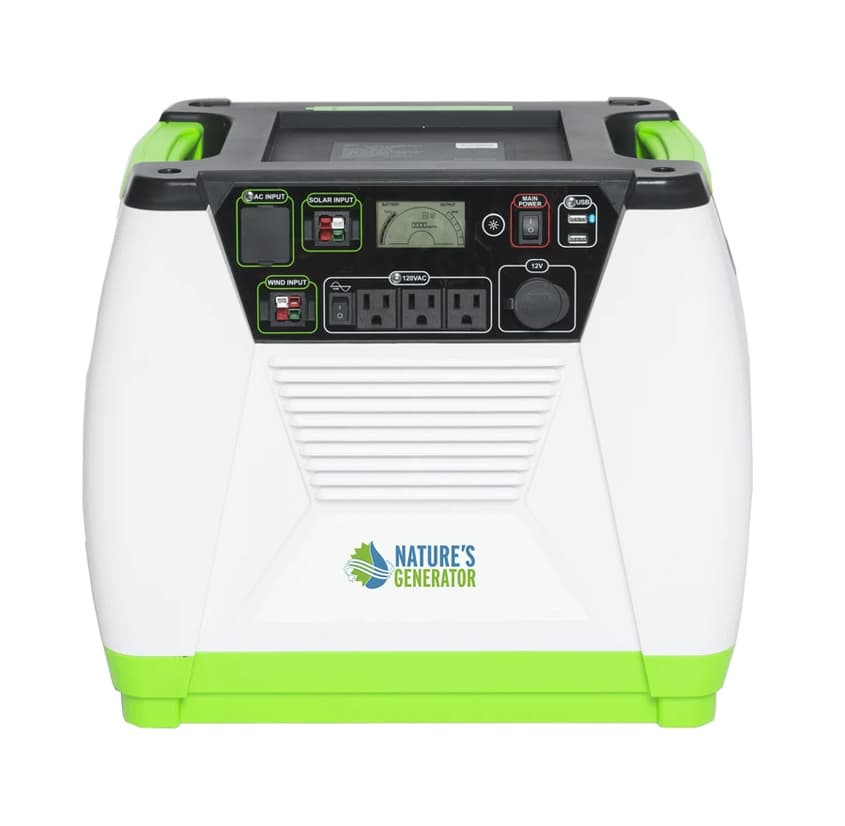 Natures Generator Portable 1800-Watt Solar Generator Without Cart
