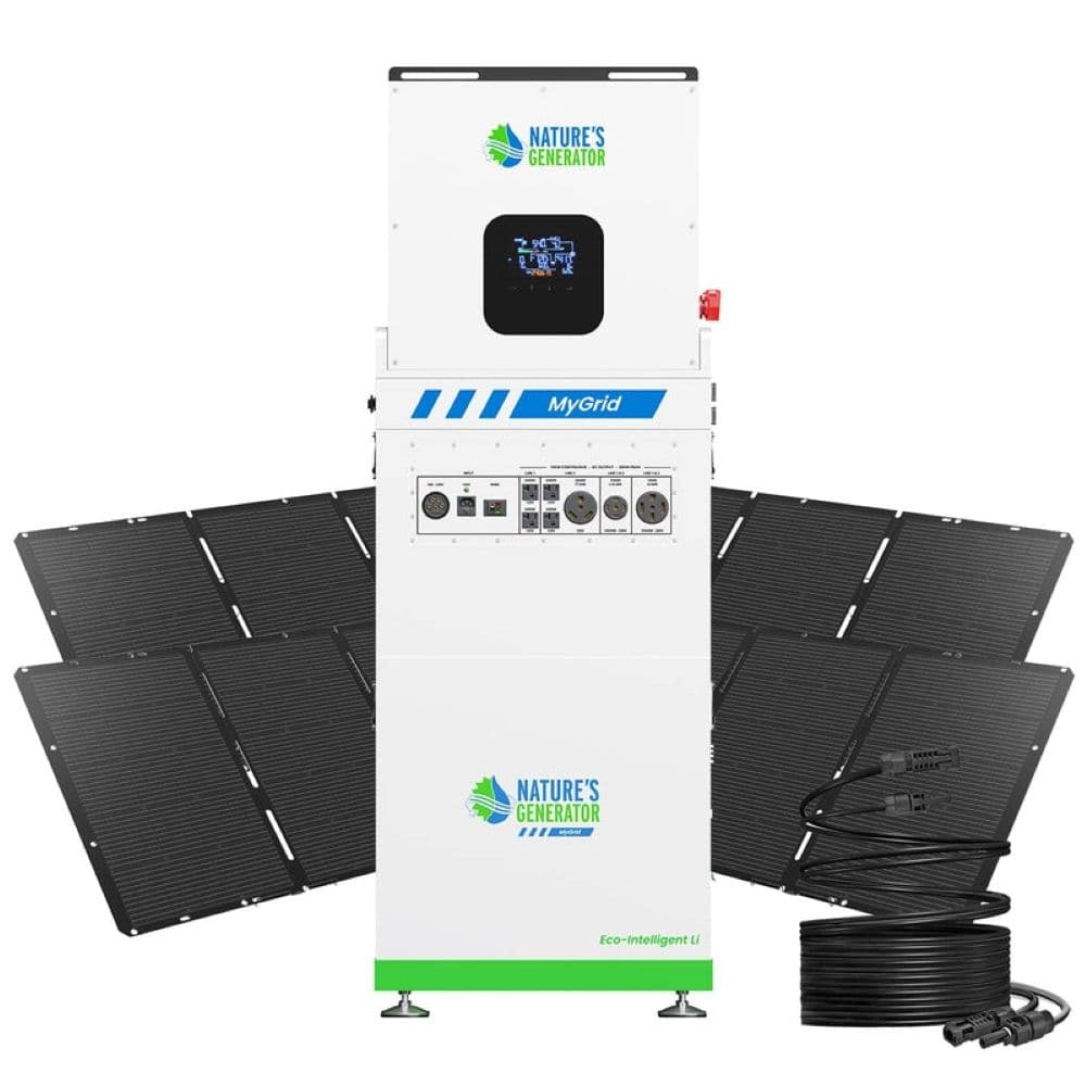 Natures Generator MyGrid 10KW Whole Home Generator with 4x 400W Folding Solar Panel