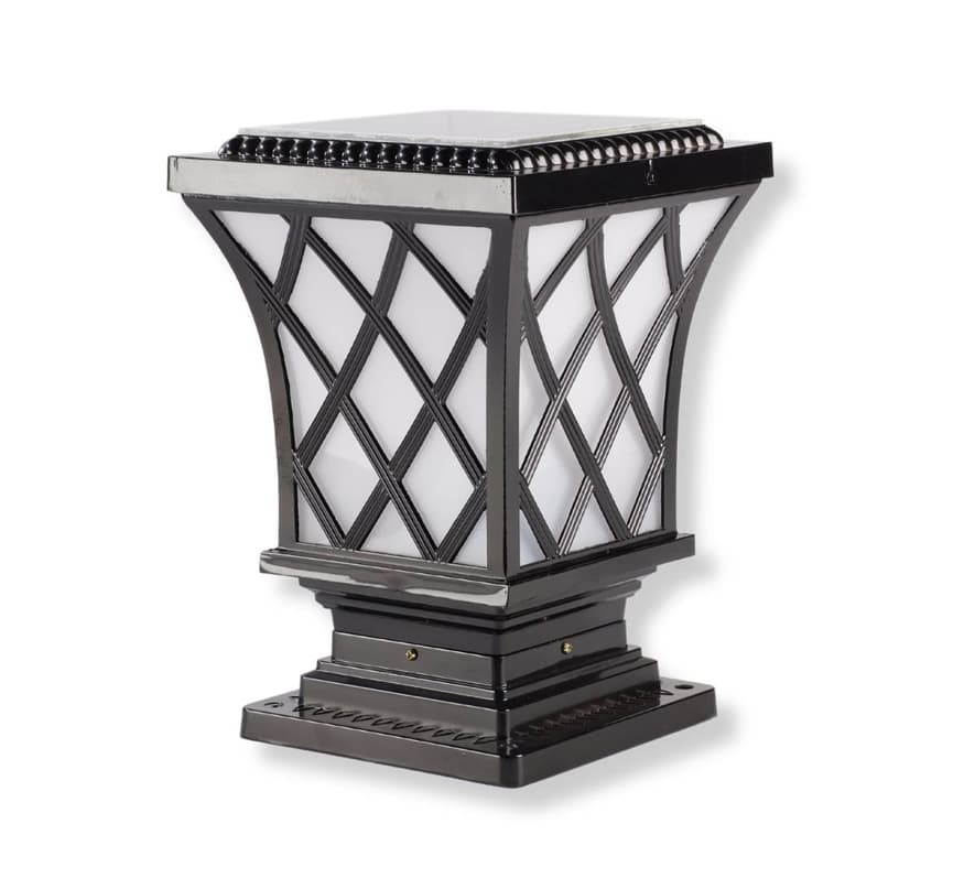 Premium Classic Solar Pillar Light In Black