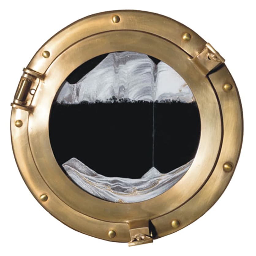 Sand Art - Ship Porthole Decor - Moving Sand Art Picture