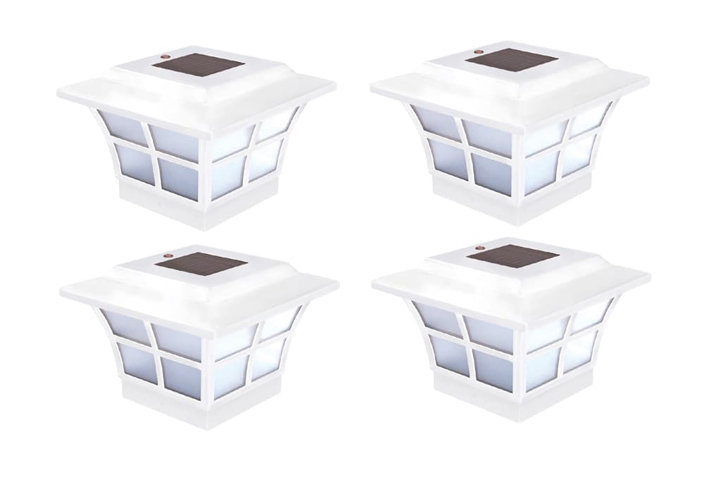 Set of 4 Classy Caps Prestige Solar Post Cap for 4x4 Posts