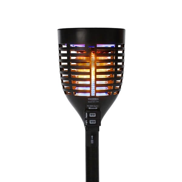 Solar Bug Zapper Torch with 360 Easy Clean Brush