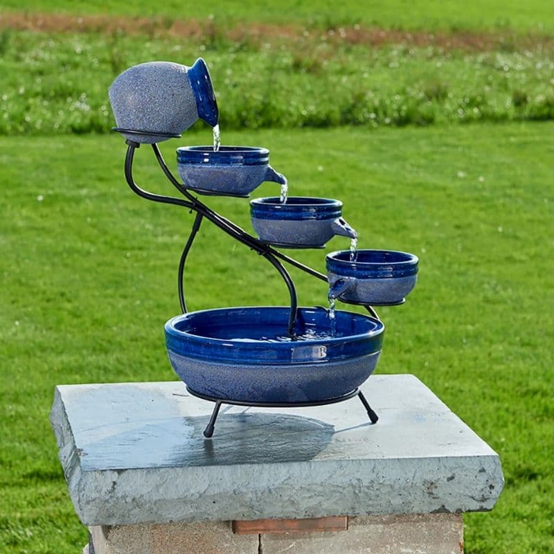 Solar Cascade Solar Fountain - Blueberry