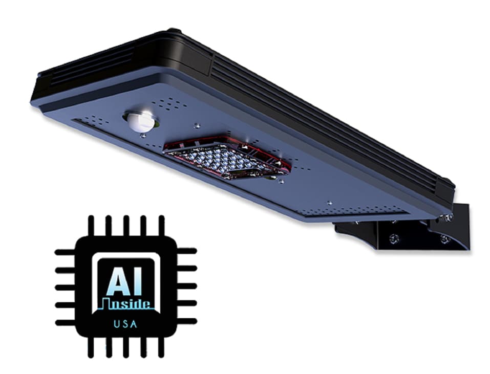 Solar Power AI-Smart Cree LED Area Parking Light - 1600 Lumens
