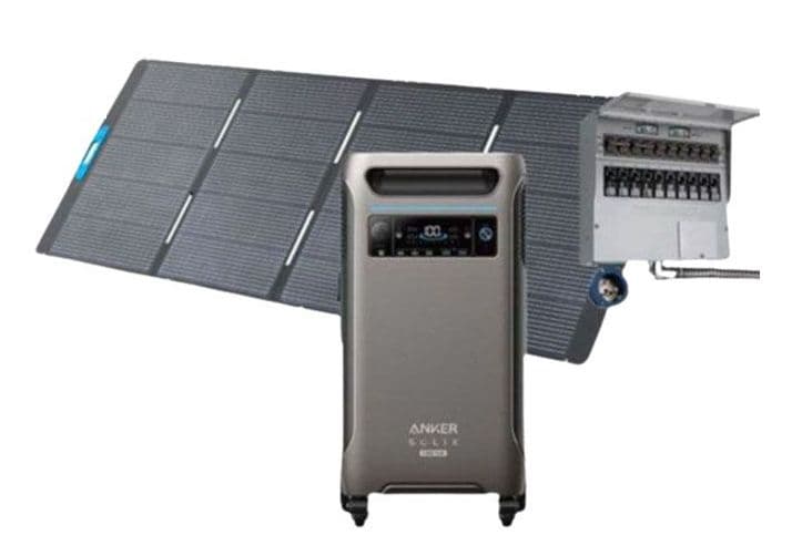 Anker SOLIX F3800 Plus Solar Generator Kit - 3840 Watt Hours - With 400W Anker Solar Panel and 50A Transfer Switch