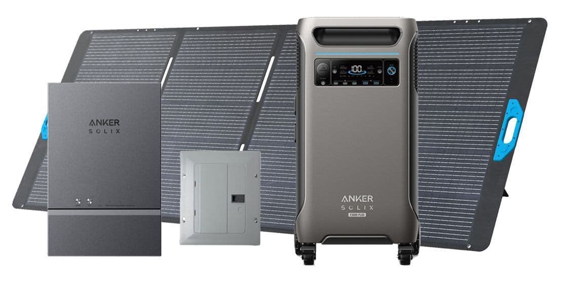 Anker SOLIX F3800 Plus Automatic Home Power Panel Kit - With 400W Foldable Solar Panel