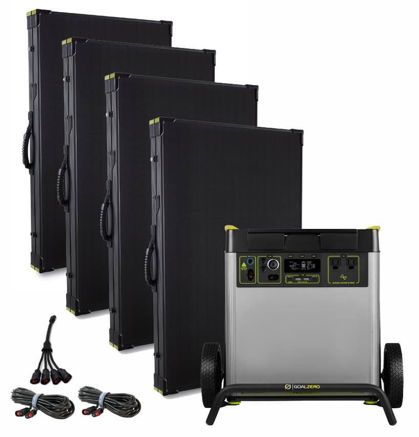 Goal Zero Yeti 6000X Solar Generator Kit with (4) Boulder 200 Briefcase Solar Panels